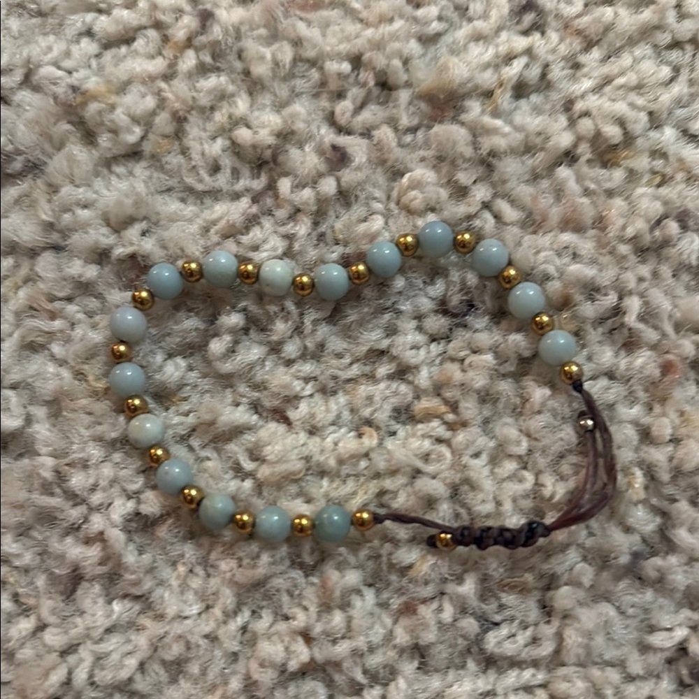 Elegant Gold and Blue marble Bracelet